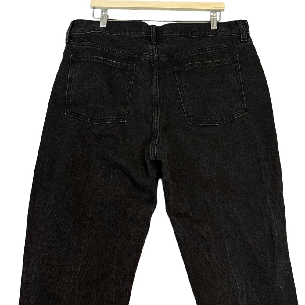Old Navy | High Rise Slouchy Straight Jeans Black Button Fly Size 16‎ - Picture 6 of 13